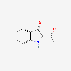 molecular formula C10H9NO2 B12954273 2-Acetylindolin-3-one 