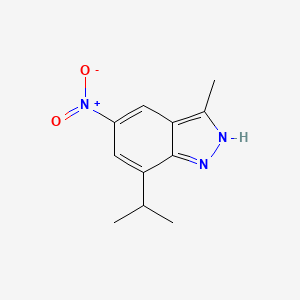 molecular formula C11H13N3O2 B12954316 7-isopropyl-3-methyl-5-nitro-1H-indazole 