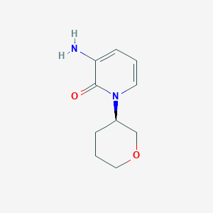 molecular formula C10H14N2O2 B12954341 (R)-3-Amino-1-(tetrahydro-2H-pyran-3-yl)pyridin-2(1H)-one 