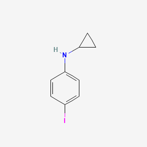 molecular formula C9H10IN B12954343 N-cyclopropyl-4-iodoaniline 