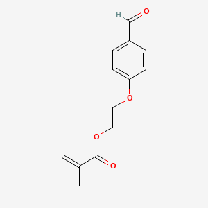 molecular formula C13H14O4 B12954355 2-(4-Formylphenoxy)ethyl 2-methylprop-2-enoate CAS No. 36840-99-0