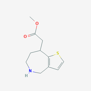 molecular formula C11H15NO2S B12954441 methyl2-(5,6,7,8-tetrahydro-4H-thieno[3,2-c]azepin-8-yl)acetate 