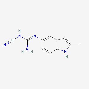 molecular formula C11H11N5 B12954474 2-Cyano-1-(2-methyl-1H-indol-5-yl)guanidine 