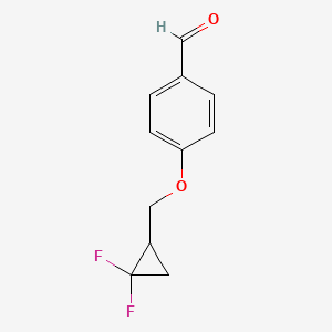 molecular formula C11H10F2O2 B12954492 4-((2,2-Difluorocyclopropyl)methoxy)benzaldehyde 