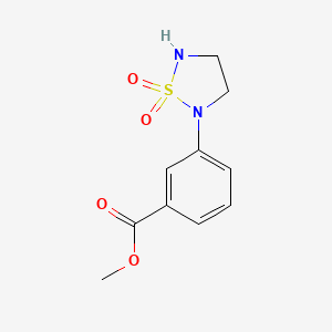 molecular formula C10H12N2O4S B12954515 Benzoic acid, 3-(1,1-dioxido-1,2,5-thiadiazolidin-2-yl)-, methyl ester 