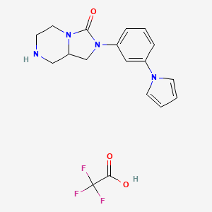 2-(3-pyrrol-1-ylphenyl)-1,5,6,7,8,8a-hexahydroimidazo[1,5-a]pyrazin-3-one;2,2,2-trifluoroacetic acid