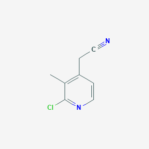 molecular formula C8H7ClN2 B12954565 2-(2-Chloro-3-methylpyridin-4-yl)acetonitrile CAS No. 1227581-37-4