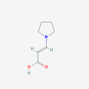 molecular formula C7H11NO2 B12954593 (E)-3-(Pyrrolidin-1-yl)acrylic acid 