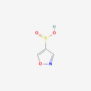 molecular formula C3H3NO3S B12954614 Isoxazole-4-sulfinic acid 