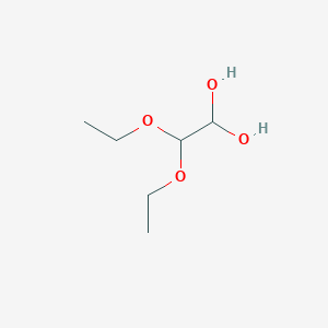 molecular formula C6H14O4 B12954645 2,2-Diethoxyethane-1,1-diol 