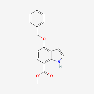 molecular formula C17H15NO3 B12954656 Methyl 4-(benzyloxy)-1H-indole-7-carboxylate 