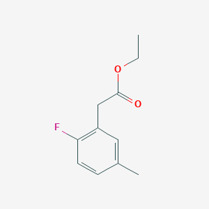 molecular formula C11H13FO2 B12954670 Ethyl 2-fluoro-5-methylphenylacetate 