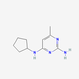 molecular formula C10H16N4 B12954680 N4-Cyclopentyl-6-methylpyrimidine-2,4-diamine 