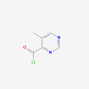 molecular formula C6H5ClN2O B12954741 5-Methylpyrimidine-4-carbonyl chloride 