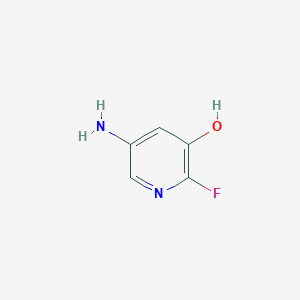 molecular formula C5H5FN2O B12954768 5-Amino-2-fluoropyridin-3-ol 