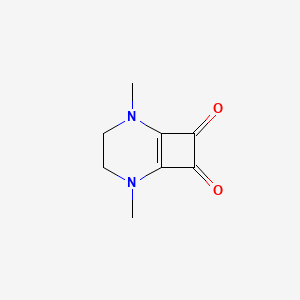 molecular formula C8H10N2O2 B1295477 2,5-Dimethyl-2,5-diazabicyclo[4.2.0]oct-1(6)-ene-7,8-dione CAS No. 64186-72-7