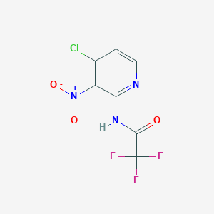 molecular formula C7H3ClF3N3O3 B12954771 N-(4-Chloro-3-nitropyridin-2-yl)-2,2,2-trifluoroacetamide CAS No. 60792-74-7