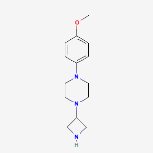 molecular formula C14H21N3O B12954784 1-(Azetidin-3-yl)-4-(4-methoxyphenyl)piperazine 