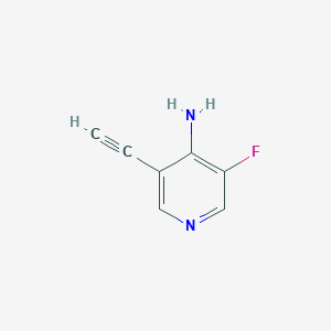 molecular formula C7H5FN2 B12954795 3-Ethynyl-5-fluoropyridin-4-amine 