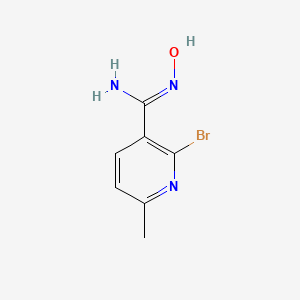 molecular formula C7H8BrN3O B12954799 2-Bromo-N-hydroxy-6-methylnicotinimidamide 