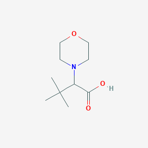 molecular formula C10H19NO3 B12954801 3,3-Dimethyl-2-morpholinobutanoic acid 