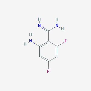 molecular formula C7H7F2N3 B12954858 2-Amino-4,6-difluorobenzimidamide 