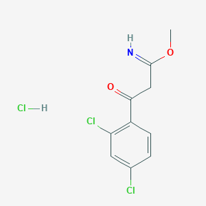 molecular formula C10H10Cl3NO2 B12954897 Methyl 3-(2,4-dichlorophenyl)-3-oxopropanimidate hydrochloride 