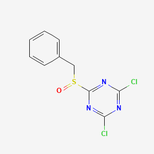 molecular formula C10H7Cl2N3OS B12954925 2-(Benzylsulfinyl)-4,6-dichloro-1,3,5-triazine 