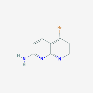 molecular formula C8H6BrN3 B12954951 5-Bromo-1,8-naphthyridin-2-amine 