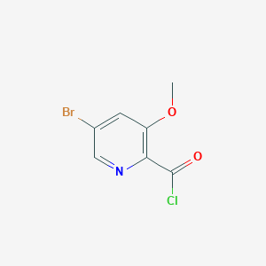 molecular formula C7H5BrClNO2 B12954964 5-Bromo-3-methoxypicolinoyl chloride 