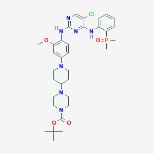 tert-Butyl 4-(1-(4-((5-chloro-4-((2-(dimethylphosphoryl)phenyl)amino)pyrimidin-2-yl)amino)-3-methoxyphenyl)piperidin-4-yl)piperazine-1-carboxylate