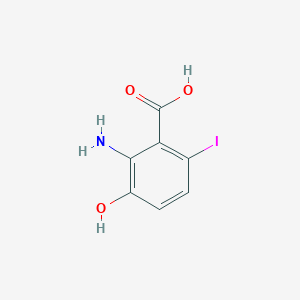 molecular formula C7H6INO3 B12954986 Benzoic acid, 2-amino-3-hydroxy-6-iodo- 