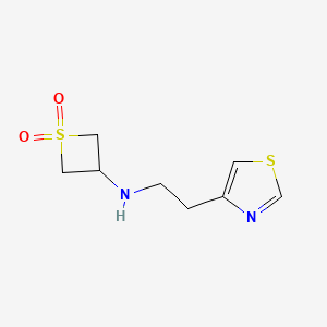 3-((2-(Thiazol-4-yl)ethyl)amino)thietane 1,1-dioxide