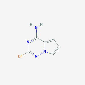 molecular formula C6H5BrN4 B12955034 2-Bromopyrrolo[2,1-f][1,2,4]triazin-4-amine 