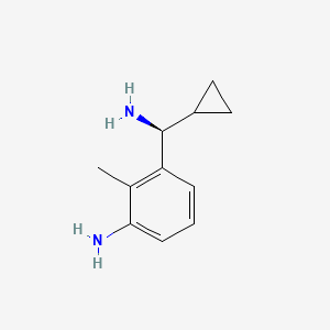 molecular formula C11H16N2 B12955043 (S)-3-(Amino(cyclopropyl)methyl)-2-methylaniline 