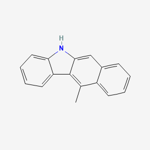 molecular formula C17H13N B12955089 11-Methyl-5H-benzo[B]carbazole CAS No. 120211-14-5