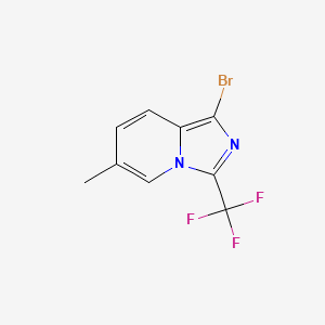 molecular formula C9H6BrF3N2 B12955101 1-Bromo-6-methyl-3-(trifluoromethyl)imidazo[1,5-a]pyridine 