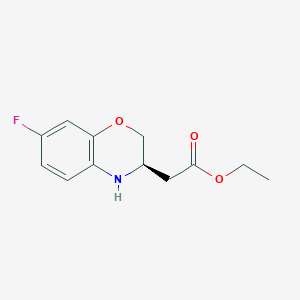 Ethyl (R)-2-(7-fluoro-3,4-dihydro-2H-benzo[b][1,4]oxazin-3-yl)acetate