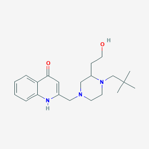 2-((3-(2-Hydroxyethyl)-4-neopentylpiperazin-1-yl)methyl)quinolin-4-ol