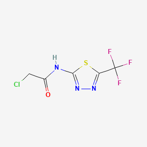 molecular formula C5H3ClF3N3OS B1295517 2-氯-N-[5-(三氟甲基)-1,3,4-噻二唑-2-基]乙酰胺 CAS No. 42458-71-9