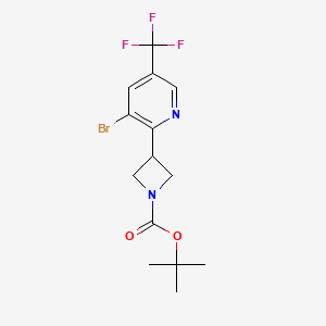 tert-Butyl 3-(3-bromo-5-(trifluoromethyl)pyridin-2-yl)azetidine-1-carboxylate