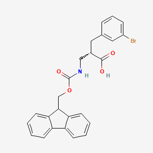 molecular formula C25H22BrNO4 B12955222 (S)-3-((((9H-Fluoren-9-yl)methoxy)carbonyl)amino)-2-(3-bromobenzyl)propanoic acid 