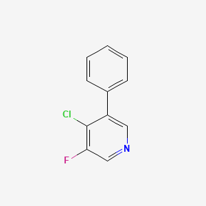 molecular formula C11H7ClFN B12955228 4-Chloro-3-fluoro-5-phenylpyridine 