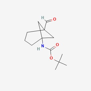 molecular formula C13H21NO3 B12955232 tert-Butyl (5-formylbicyclo[3.1.1]heptan-1-yl)carbamate 