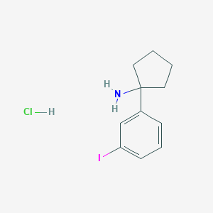 molecular formula C11H15ClIN B12955236 1-(3-Iodophenyl)cyclopentanamine hydrochloride 