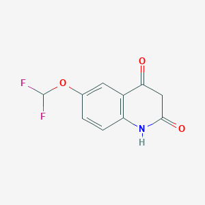 molecular formula C10H7F2NO3 B12955276 6-(Difluoromethoxy)quinoline-2,4(1H,3H)-dione 