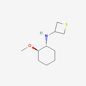 molecular formula C10H19NOS B12955307 N-((1R,2R)-2-Methoxycyclohexyl)thietan-3-amine 