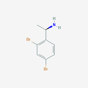 molecular formula C8H9Br2N B12955317 (R)-1-(2,4-Dibromophenyl)ethanamine 