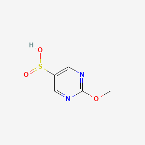 molecular formula C5H6N2O3S B12955321 2-Methoxypyrimidine-5-sulfinic acid 