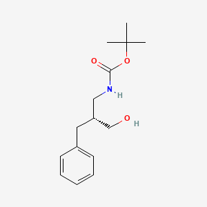 molecular formula C15H23NO3 B12955335 tert-Butyl (R)-(2-benzyl-3-hydroxypropyl)carbamate 